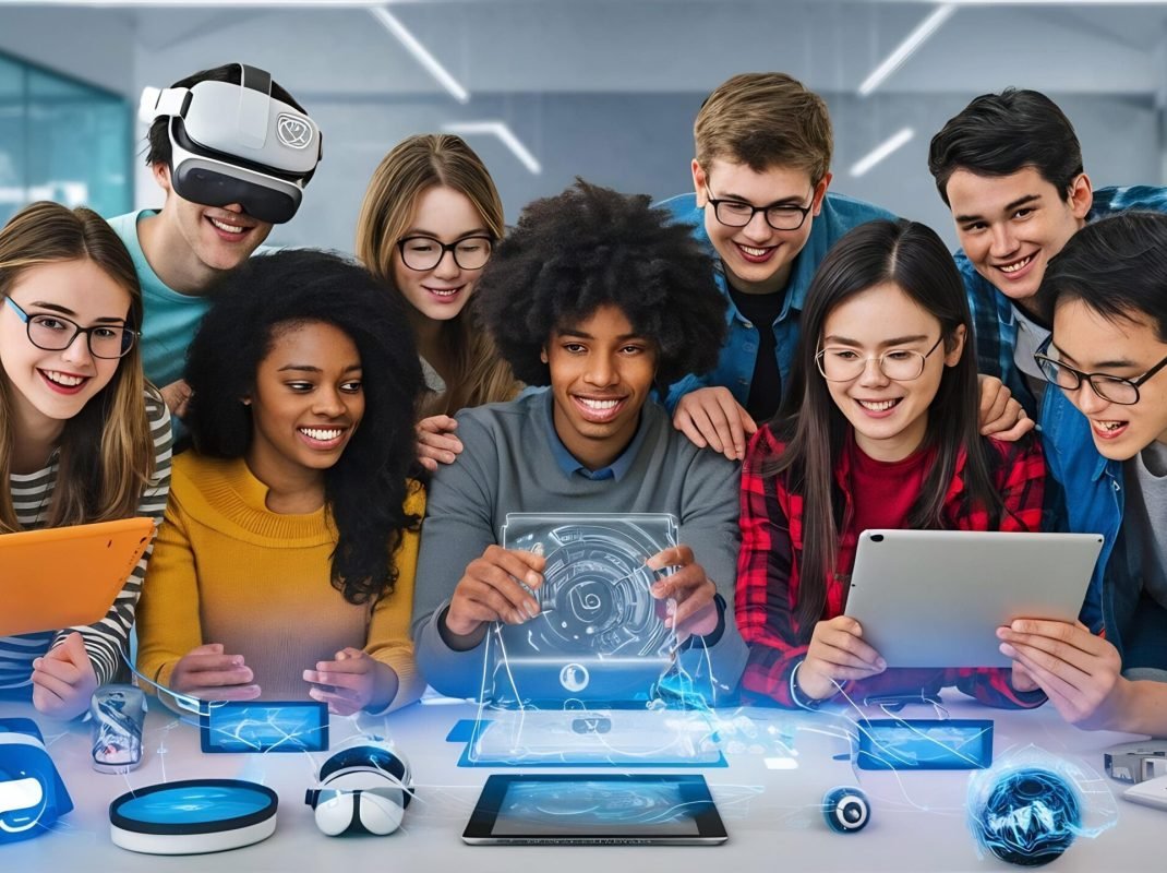 young-friends-working-with-technology-min